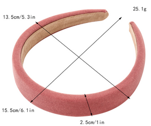 2 Pack Velvet Hairband Minimalist Headband Thick Headband British Style Hairband Hair Hoop Fabric Headband - Zealer