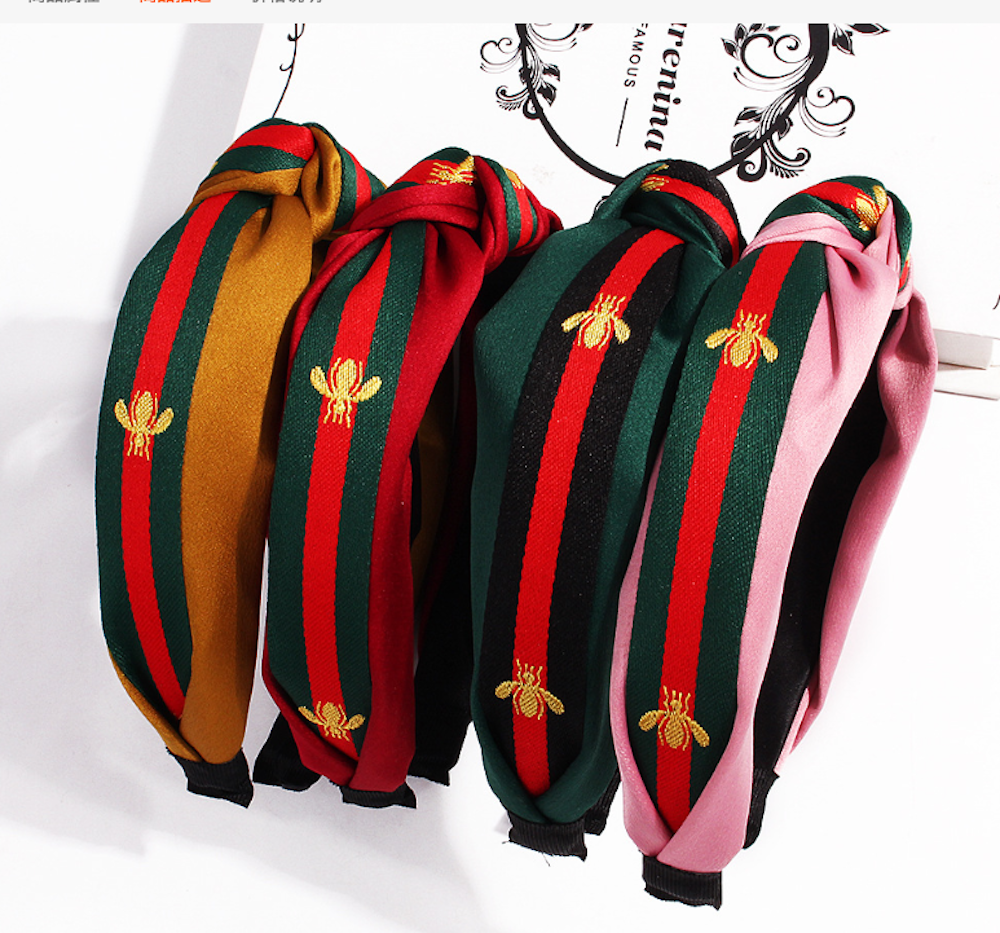 2 Pack Bee Knot Hairband Minimalist Headband Thick Headband British Style Hairband Hair Hoop Fabric Headband - Zealer