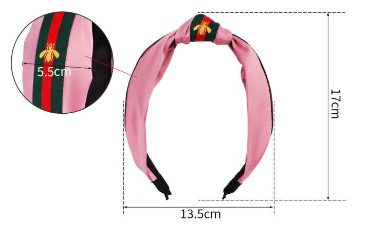 2 Pack Bee Knot Hairband Minimalist Headband Thick Headband British Style Hairband Hair Hoop Fabric Headband - Zealer