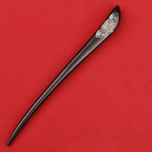 Vintage Jade Ebony Wood Hair Stick Minimalist Hair Stick Hair Holder - Zealer