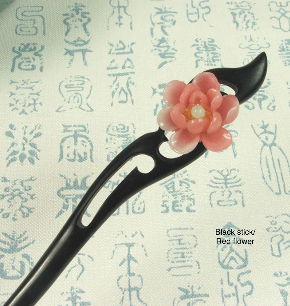 Vintage Flower Ebony Wood Hair Stick Minimalist Hair Stick Hair Holder - Zealer