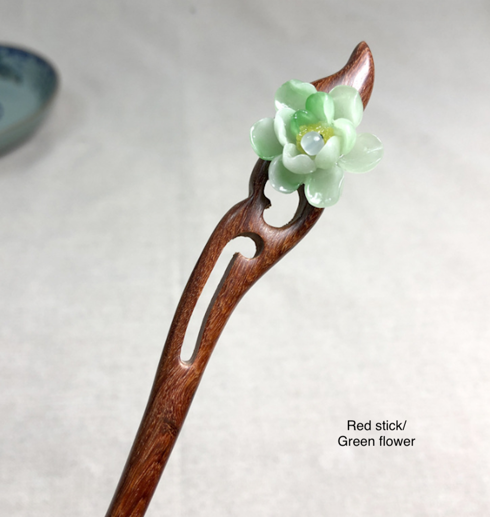Vintage Flower Ebony Wood Hair Stick Minimalist Hair Stick Hair Holder - Zealer