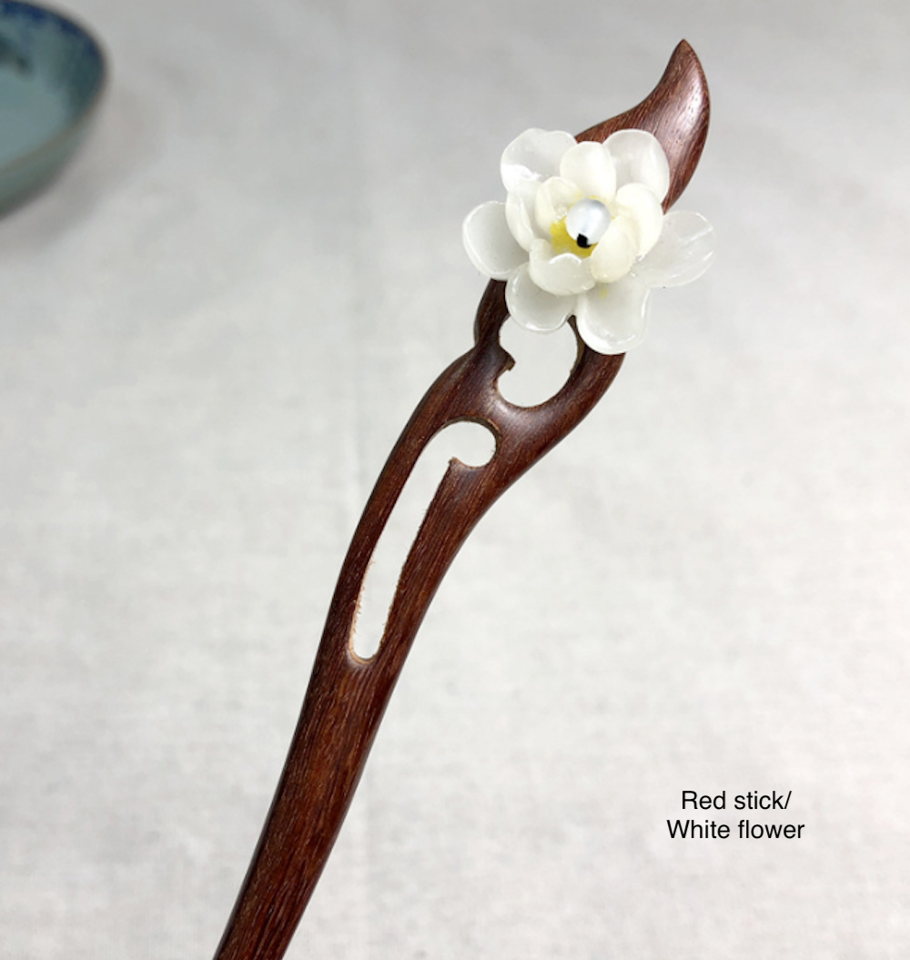 Vintage Flower Ebony Wood Hair Stick Minimalist Hair Stick Hair Holder - Zealer