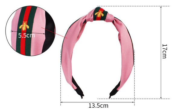 2 Pack Bee Knot Hairband Minimalist Headband Thick Headband British Style Hairband Hair Hoop Fabric Headband