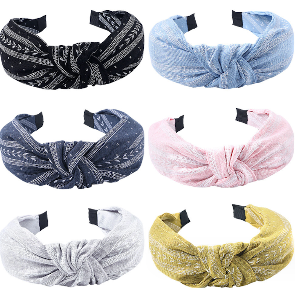 2 Pack Knot Hairband Minimalist Headband Thick Headband British Style Hairband Hair Hoop Fabric Headband - Zealer