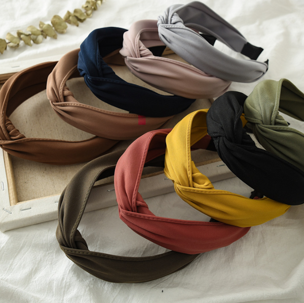 2 Pack Knot Hairband Minimalist Headband Thick Headband British Style Hairband Hair Hoop Fabric Headband