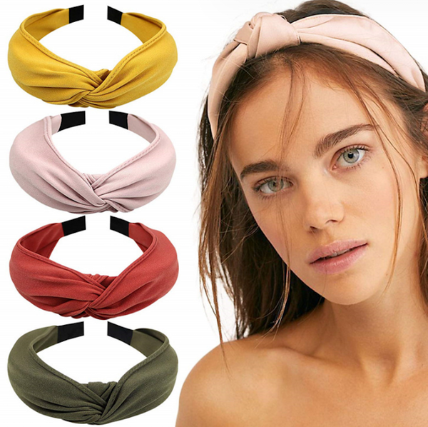 2 Pack Knot Hairband Minimalist Headband Thick Headband British Style Hairband Hair Hoop Fabric Headband