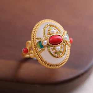 Vintage Ring Lucky Ring Jade Ring Palace Ring - Zealer