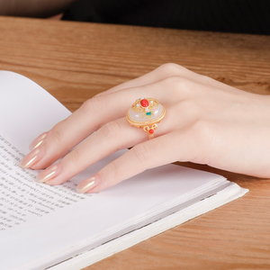 Vintage Ring Lucky Ring Jade Ring Palace Ring - Zealer