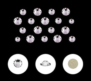 450 pcs 2mm - 6mm Resin clear crystal round Rhinestones Flatback Mix SIZE ~ M1-23 [By Zealer] - Zealer